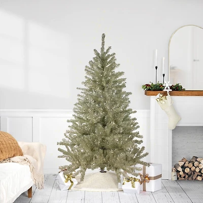 6ft. Unlit Platinum Tinsel Artificial Christmas Tree