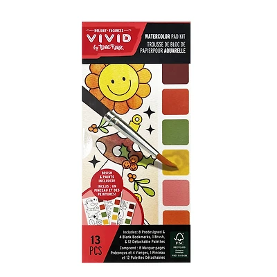 VIVID by Brea Reese® Ornaments Holiday Bookmark Watercolor Pad Kit