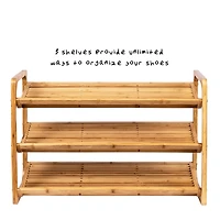Honey Can Do 3-Tier Bamboo Shoe Rack