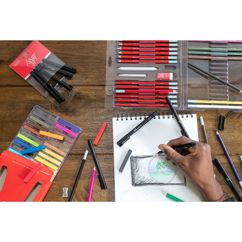 Hello, Artist! Black & White Mountains Sketch Book