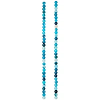 Blue Striped Agate Round Beads, 4mm by Bead Landing™