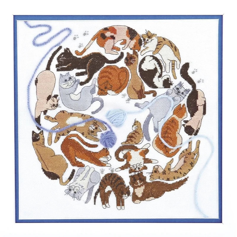 Crystal Art Counted Cross Stitch Kit Game Of Cats'