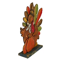 13" Lighted Turkey & Pumpkin Thanksgiving Tabletop Decor