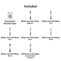Cricut® Glitter Iron-On Mesh Sampler