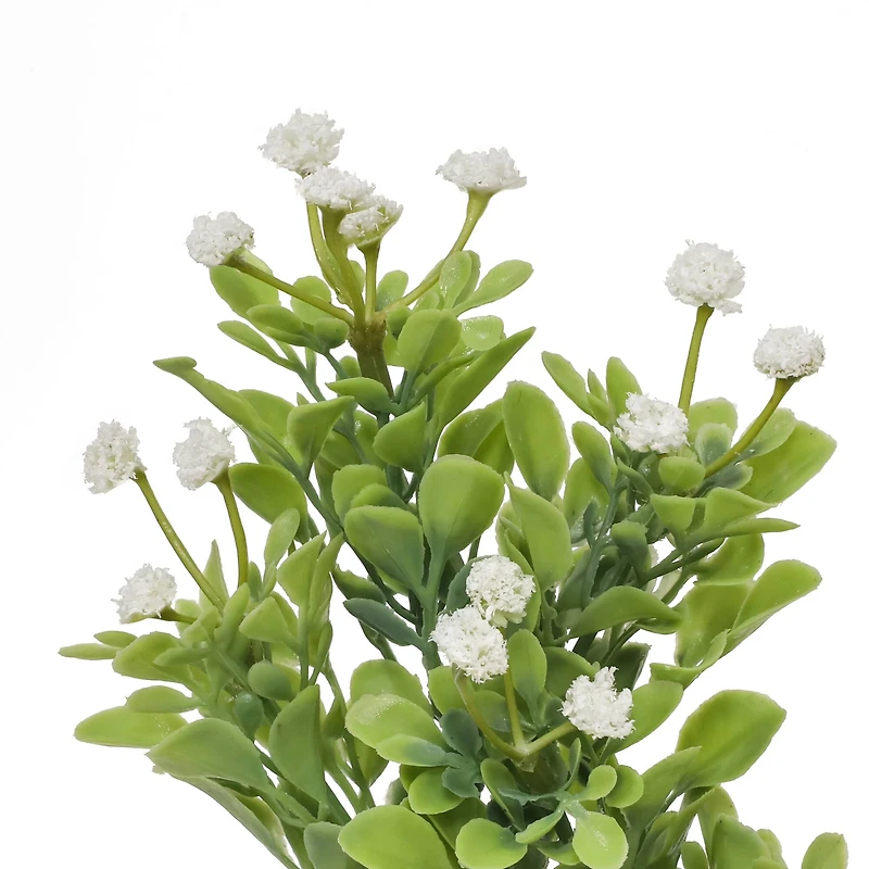 19" Cream Baby's Breath & Boxwood Bush by Ashland®