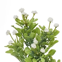 19" Cream Baby's Breath & Boxwood Bush by Ashland®