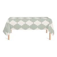 Teal Tile Pattern Tablecloth