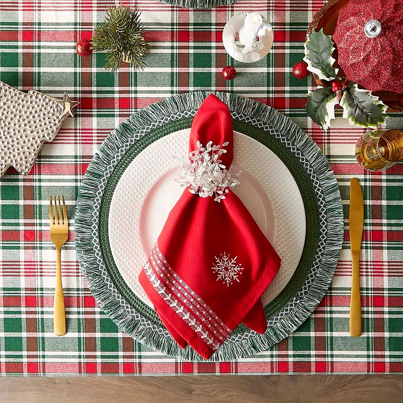 DII® Yuletide Plaid Tablecloth
