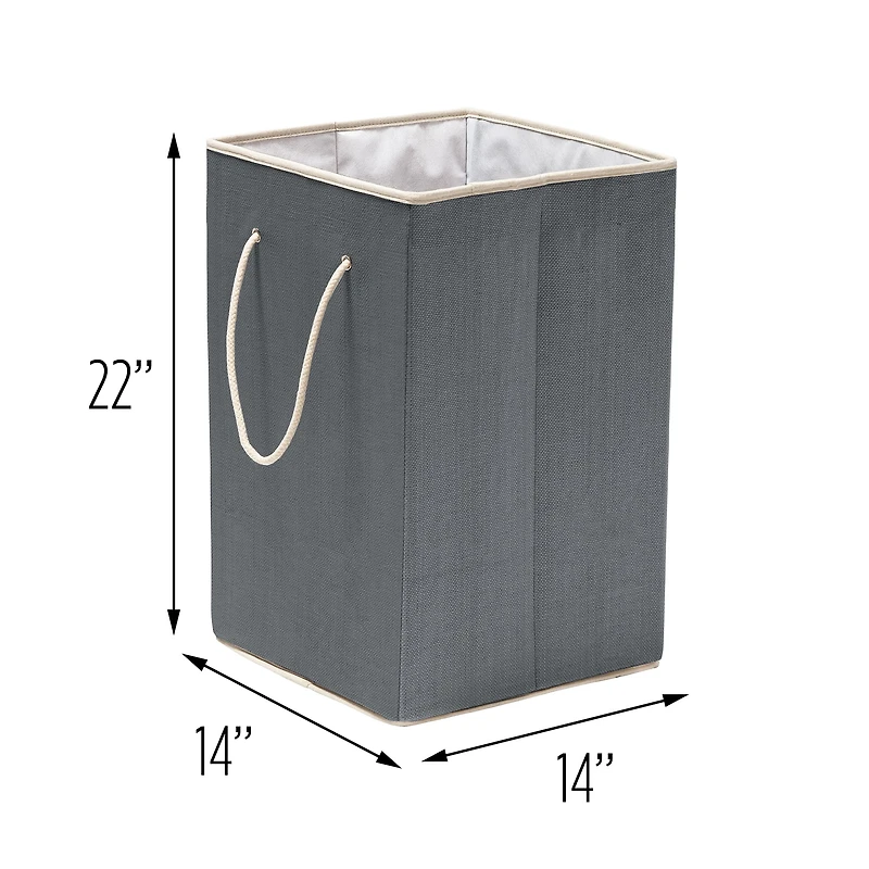 Honey Can Do Gray Large Square Hamper