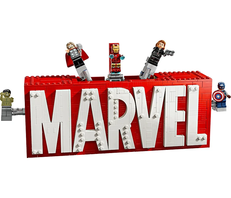 LEGO® Marvel: MARVEL Logo & Minifigures Collectible, Buildable Set 76313