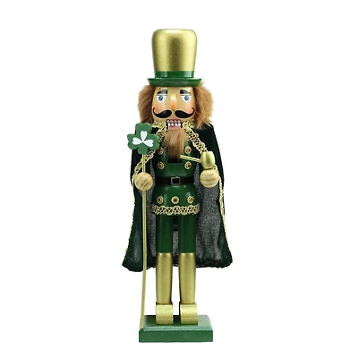 15" Green & Gold Luck of the Irish Christmas Nutcracker