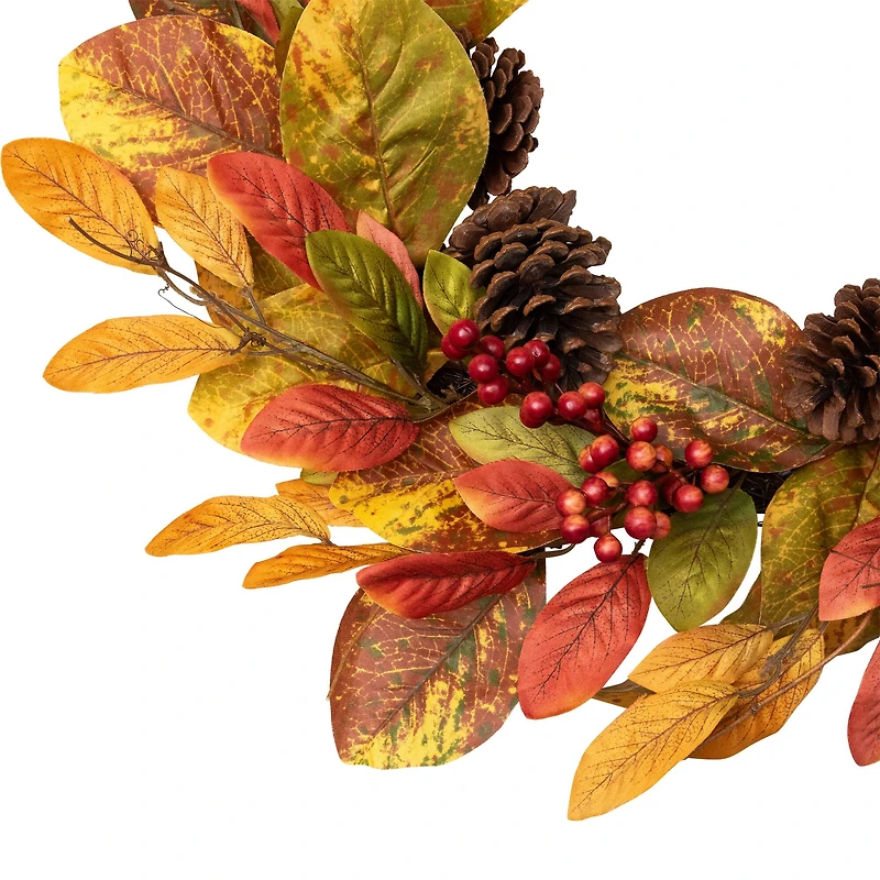 26" Leaves & Berries Twig Thanksgiving Wreath