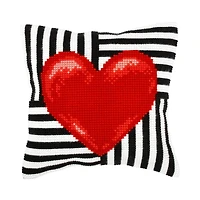 Orchidea Red Heart Cushion Cross Stitch Kit