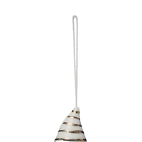 Hello Honey® 6" White Stoneware Gnome Bell with Gold Electroplating