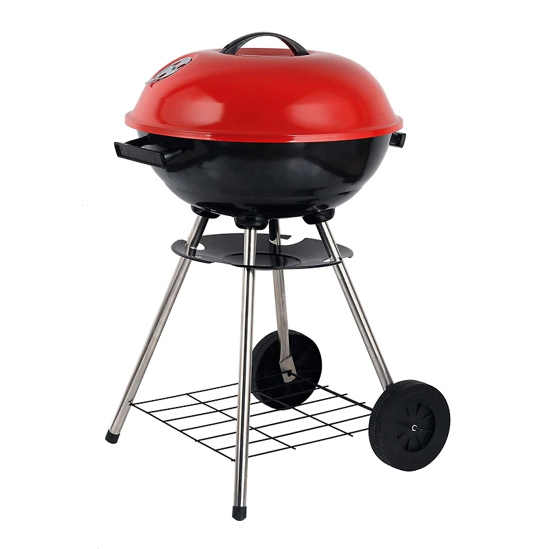 Brentwood BB-1701 17" Red Portable Charcoal BBQ Grill