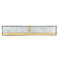 Hello Honey® Silver Rectangular Metal Nesting Storage Boxes with Hasp Lock