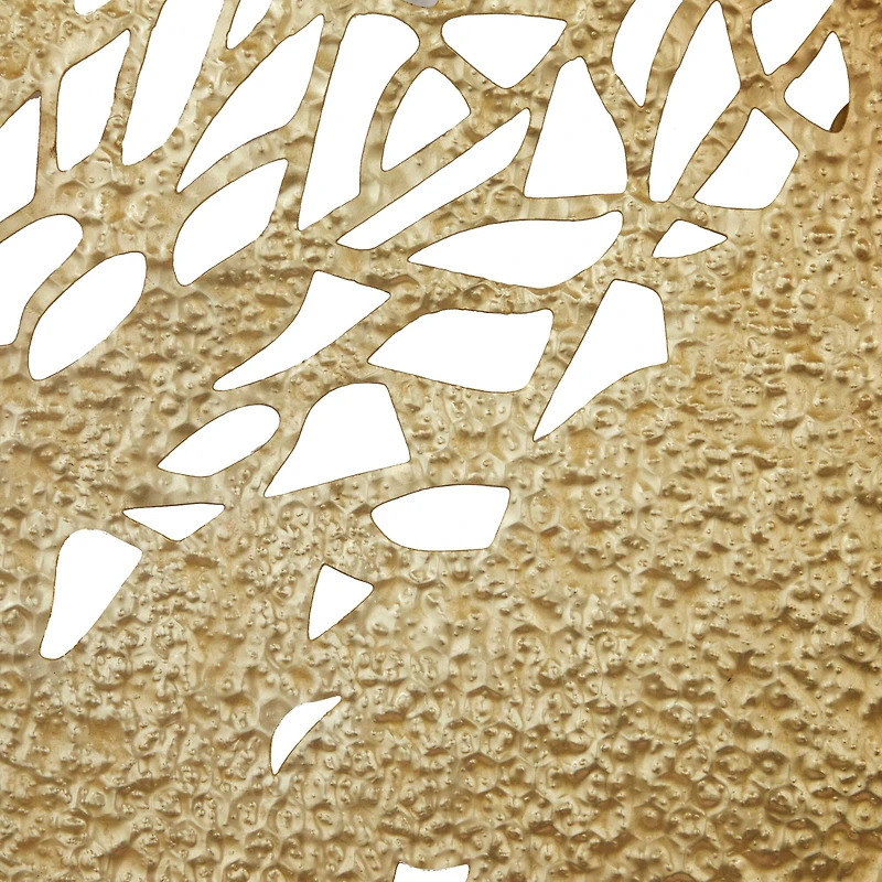 The Novogratz Laser-Cut Gold Metal Leaf Wall Décor Set