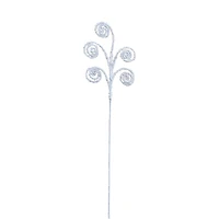 31" White Tinsel Swirly Stem by Ashland®