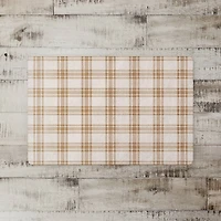 Orange Plaid Floor Mat