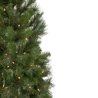 6.5ft. Pre-Lit Beaver Pine Artificial Christmas Wall Tree, Clear Lights