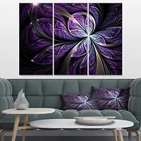 Designart - Glittering Purple Fractal Flower