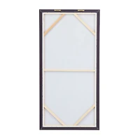 Set of 2 Blue Polystone Contemporary Framed Wall Art, 24" x 48"