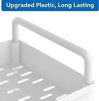 White 3-Tier Storage Kitchen Shelving Unit Rolling Rack Cart