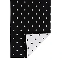 DII® 72" White & Black Reversible Polka Dot Table Runner