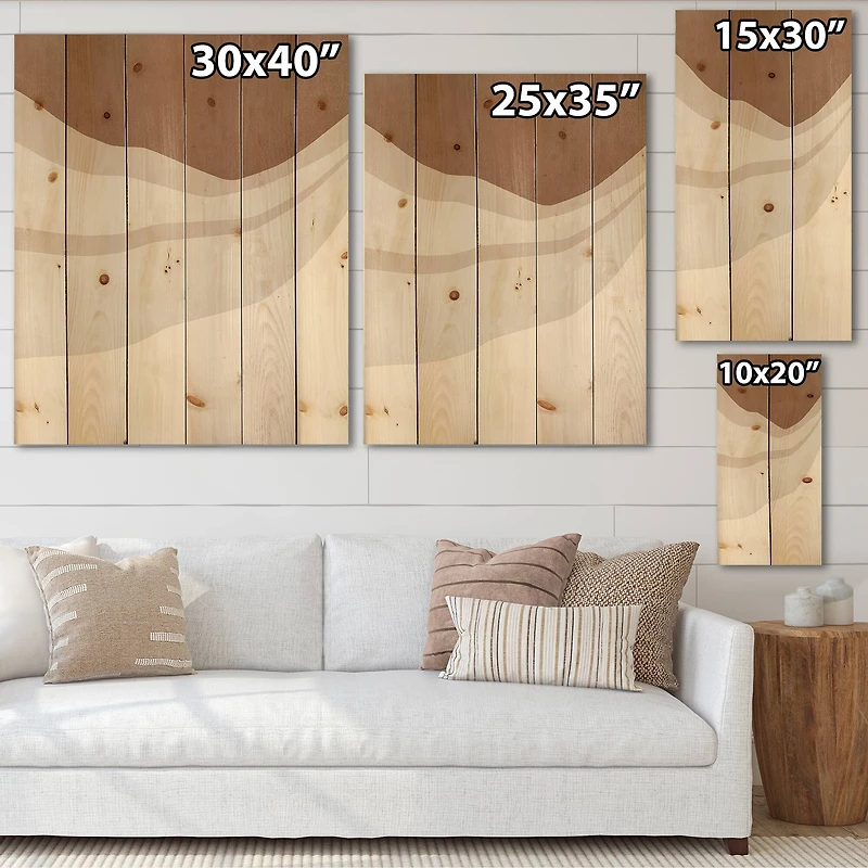 Designart - Terracotta and Ivory Shapes with Scuff Effect