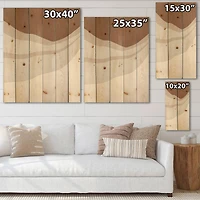 Designart - Terracotta and Ivory Shapes with Scuff Effect