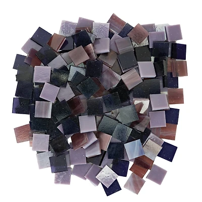 Oceanside Compatible™ Small Purple Mosaic Stained Glass Squares, 8oz.