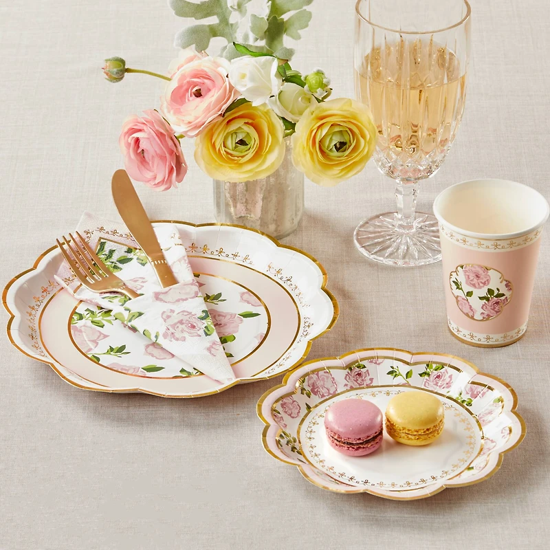Kate Aspen® 7" Pink Tea Time Whimsy Paper Plates, 32ct.