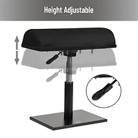 Mind Reader Foot Rest, Under Desk, Ergonomic, Hydraulic Height Adjustable, Ottoman, Office, Foam, Black