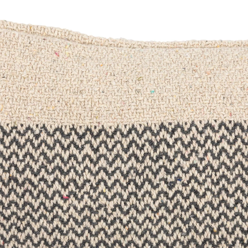 Hello Honey® Gray & Cream Throw Pillow with Corner Tassels