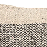 Hello Honey® Gray & Cream Throw Pillow with Corner Tassels