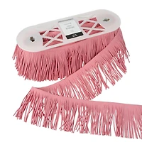 3 3/4" Pink Flocked Fringe Trim by Celebrate It®
