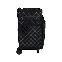 Everything Mary Black & Blue Quilted Rolling Craft Bag