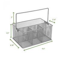 Mind Reader Metal Mesh Storage Basket with Handle
