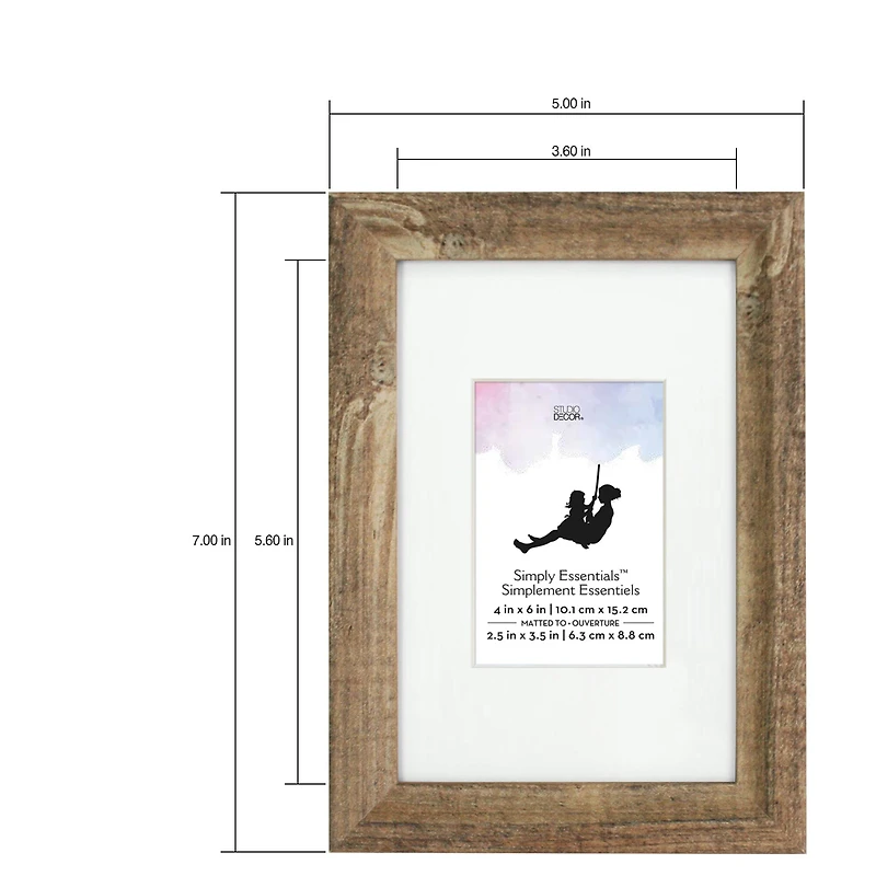 Simply Essentials™ Natural Frame with Mat by Studio Décor