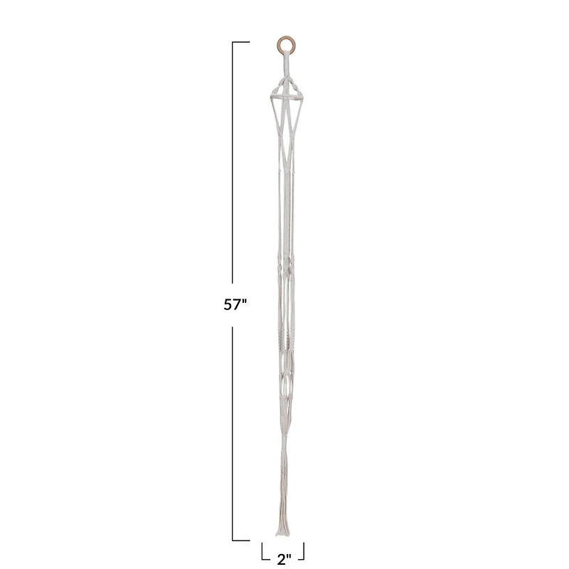 Hello Honey® 57" Natural Cotton Macrame Plant Hanger