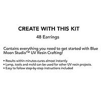 Blue Moon Studio™ UV Resin Craft Hoop Earring Starter Kit
