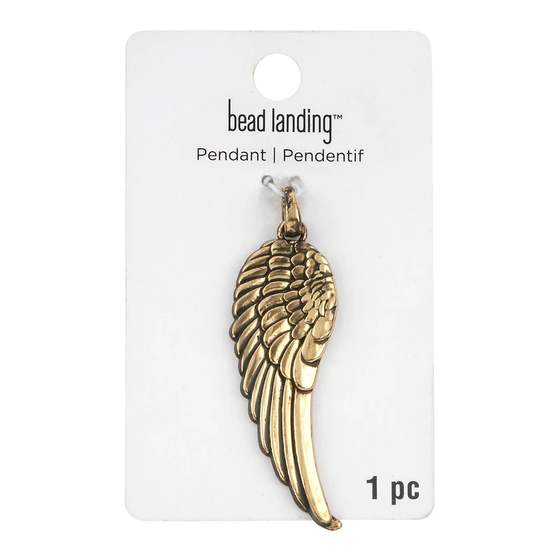 Gold Metal Wing Pendant by Bead Landing™