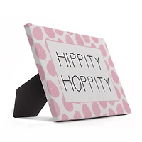 Hippity Hoppity Easter Egg Pattern Tabletop Canvas