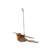 Hello Honey® 7" Antique Gold Metal Bird Ornament