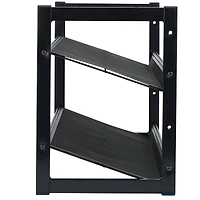 Organize It All 30" Black 2 Tier Adjustable Mesh Shoe Rack