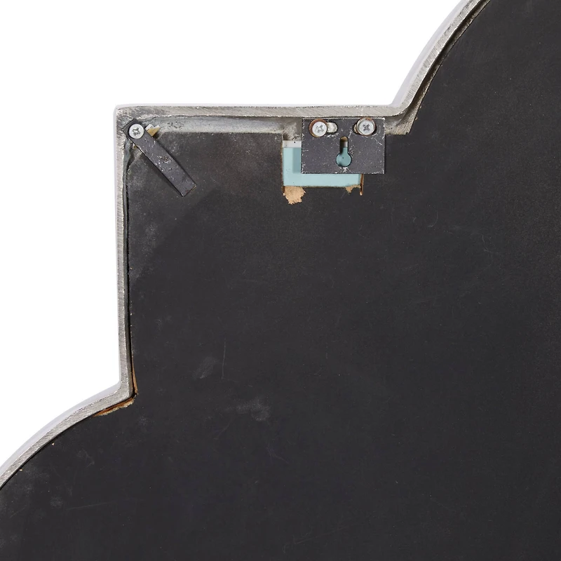 Gray Glam Aluminum Wall Mirror, 40" x 40"