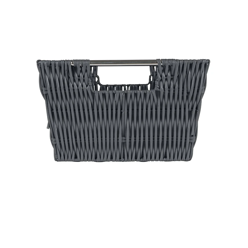 Simplify Charcoal Rattan Tote Basket Set, 3ct.