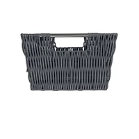 Simplify Charcoal Rattan Tote Basket Set, 3ct.