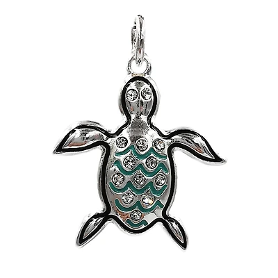 Charmalong™ Silver Plated Turtle Charm by Bead Landing™