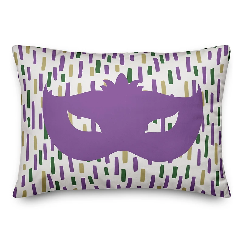 Mardi Gras Confetti Throw Pillow